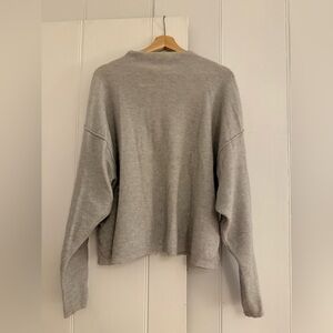 Free People Gray Crew Neck Sweater